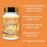 Vitamin C 1000mg Tablets for Skin Whitening Chewable Orange Flavor skin Whitening Tablets