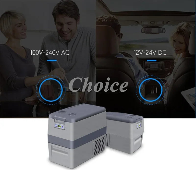 25/30L Car Refrigerator Mini Fridge Small Freezer 12V Compressor Portable Cooler 220V 12v car Mini Refrigerator