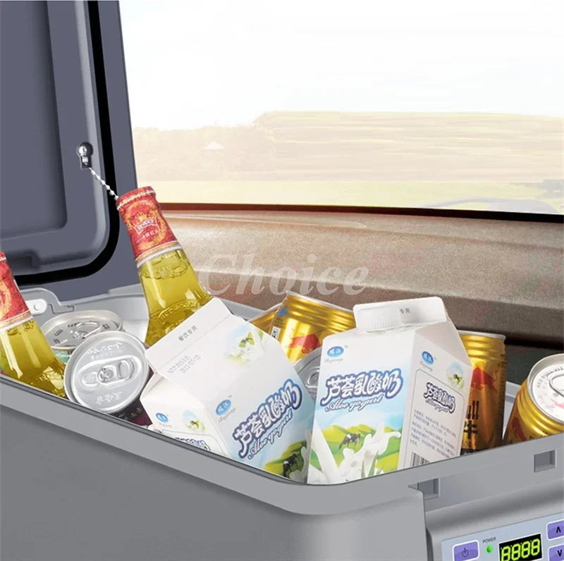 25/30L Car Refrigerator Mini Fridge Small Freezer 12V Compressor Portable Cooler 220V 12v car Mini Refrigerator