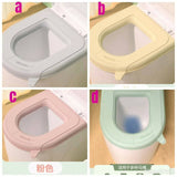 Household Waterproof Thickened Toilet Seat with Handle, Soft Toilet Silicone Seat Covers, Bathroom Comfortable Toilet Seat Pad