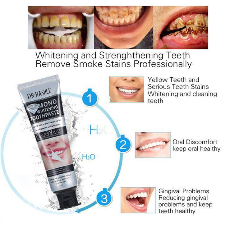 Dr Rashel Charcoal Whitening Toothpaste – Deep Clean, Fresh Breath & Natural Teeth Whitening