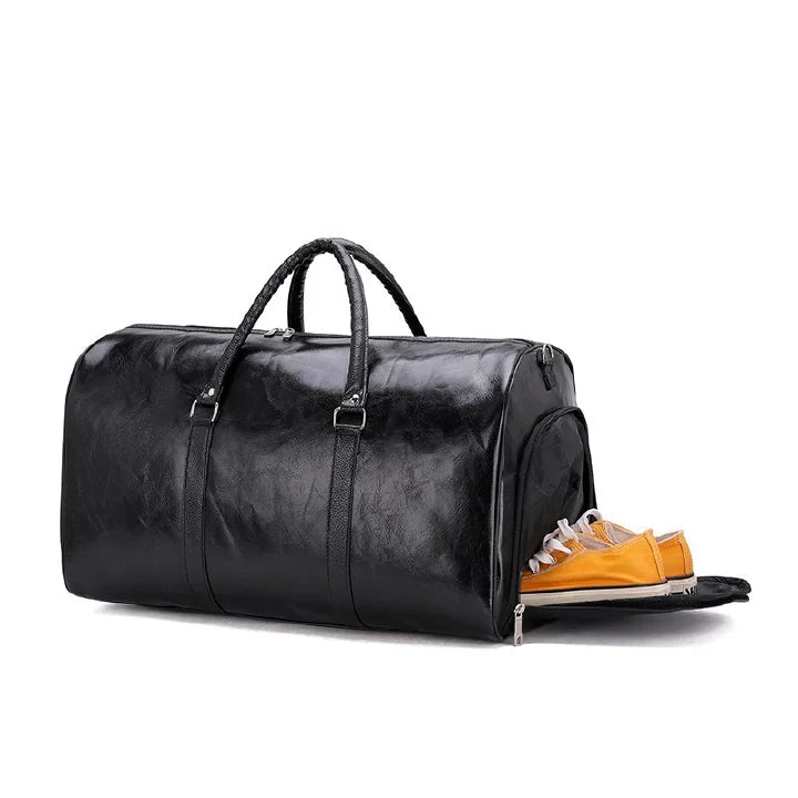 Large Capacity Travel Duffel Bag with Shoe Compartment Wet Pocket