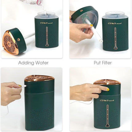 1000ml Humidifier, Portable Mini Humidifier, Compact Night Light Humidifier, Super Quiet Auto-Off 1L Water Tank Humidifier