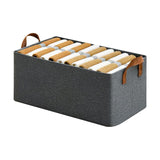 Jaza Keja Foldable Fabric Storage Organizer Box with Steel Frame, Gray