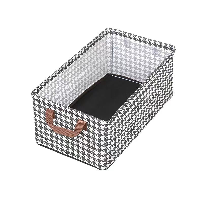 Jaza Keja Foldable Fabric Storage Organizer Box with Steel Frame, Gray