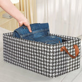 Jaza Keja Foldable Fabric Storage Organizer Box with Steel Frame, Gray
