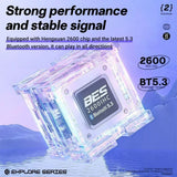 Air39 Transparent TWS Bluetooth Earbuds with 7LED Display HiFi Sound