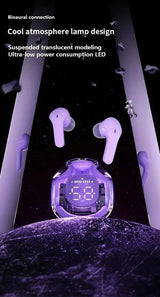 Air39 Transparent TWS Bluetooth Earbuds with 7LED Display HiFi Sound