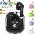 RichRipple Air31 Plus Bluetooth Earbuds: LED Display, Long Life, Translucent Case