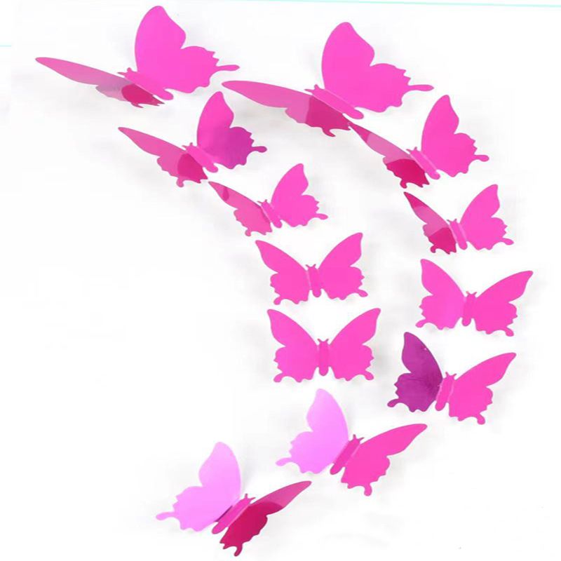 Generic 3D Butterfly Mirror Wall Decal 12 Piece Set Removable