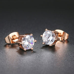 Classic Hot Selling Product Geometric Zircon Stud Earrings Fashion All-match Single Diamond