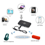 Bluetooth 5.0 Wireless Audio Adapter Transmitter Receiver for TV PC Phone Stereo