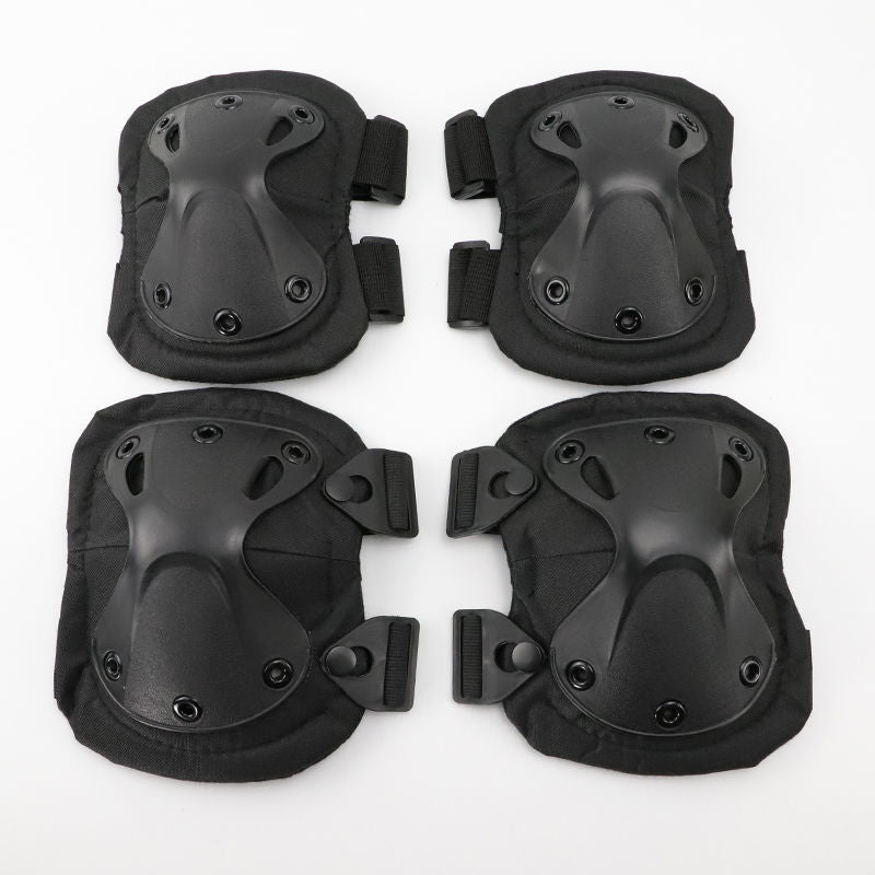 4PCS Tactical Knee and Elbow Pad Set Military Protective Gear