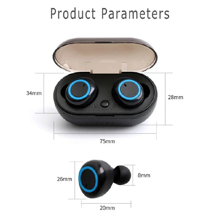 RichRipple Y50 Plus Wireless Bluetooth Earbuds: TWS Stereo In-Ear, Touch Control