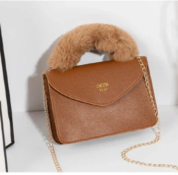 Elegant Hot Stamping Chain Crossbody Bag for Women - Portable Small Handbag