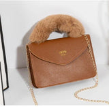 Elegant Hot Stamping Chain Crossbody Bag for Women - Portable Small Handbag