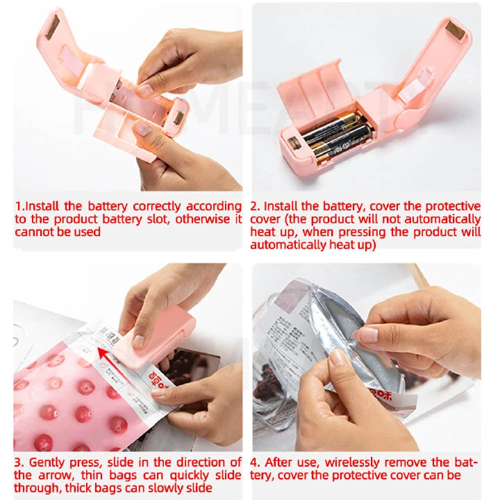 Generic Mini Portable Handheld Heat Bag Sealer ABS Plastic