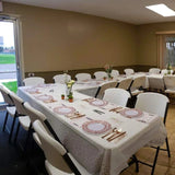 Disposable Gold Dot Confetti PEVA Tablecloth for Rectangle Party Tables