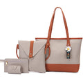 4-Piece Women's Handbag Set: Retro Elegant Large Capacity Shoulder Tote Bags