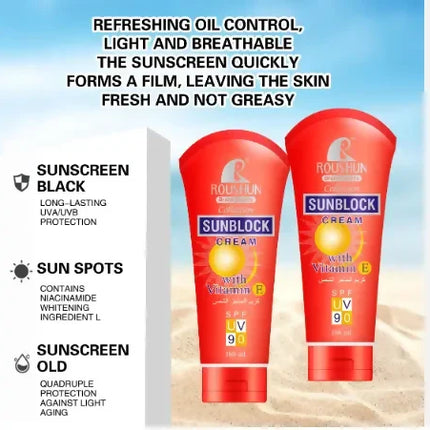 ROUSHUN sunblock cream with vitamin e SPF 90 Sunscreen cream