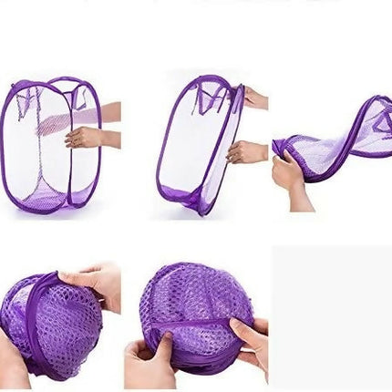 Pop Up Laundry Mesh Basket – Collapsible