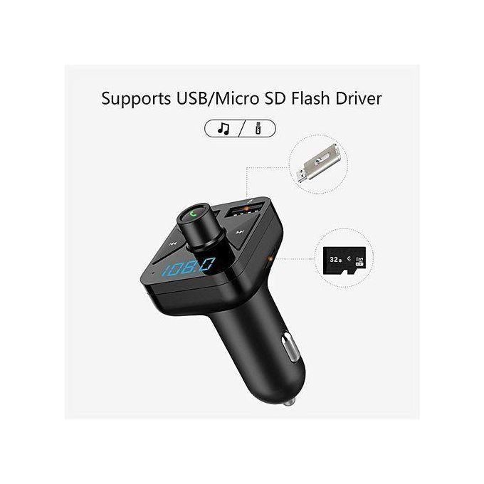 FM Transmitter Modulator Bluetooth Handsfree Car Kit MP3 Player With 3.1A Quick Charge Dual USB Charger