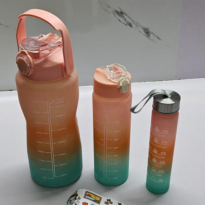 2 way outlet 3in1 motivation water bottle