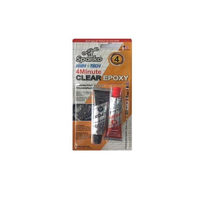 4 Minute Epoxy Steel Clear Non-Flammable Adhesive