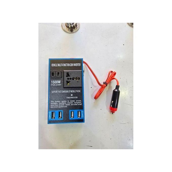 1500W Car Power Inverter 12V/24V to 220V Converter with 4 USB Ports