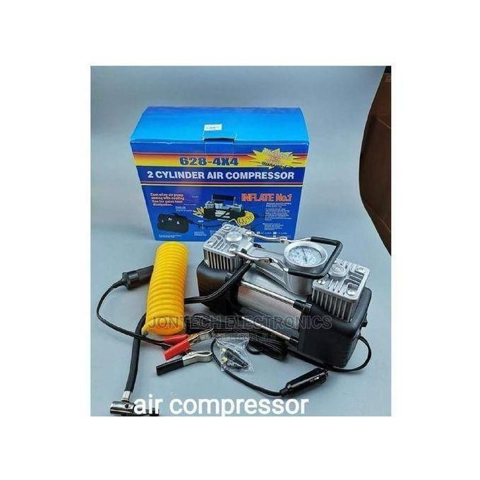 Portable 12V DC Twin Cylinder Car Tire Inflator Pump Digital Air Compressor