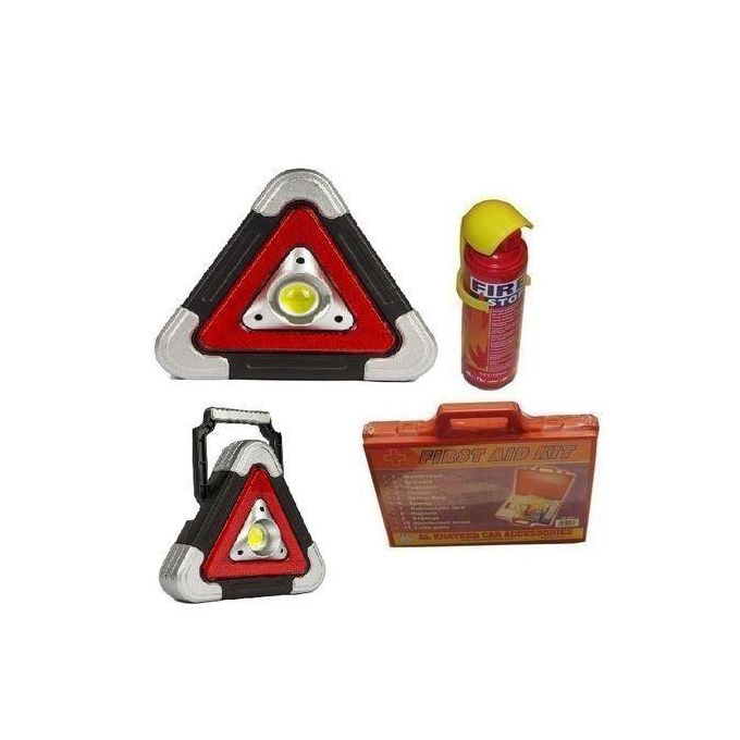 Bundle LED Life Saver Fire Extinguisher and First Aid Kit