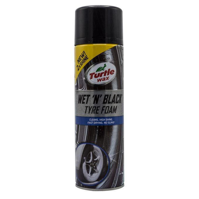 Tyre Foam 300 ml Black Liquid Tire Shine Water Resistant Turtle Wax