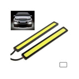 2 x 6W DIY White LED Daytime Running Light DRL Lamp 17cm Black
