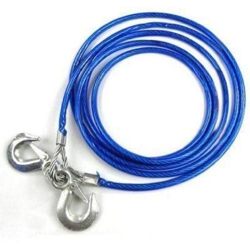 Heavy Duty Emergency Car Tow Rope Cable with Safety Hooks 4m 3 Ton