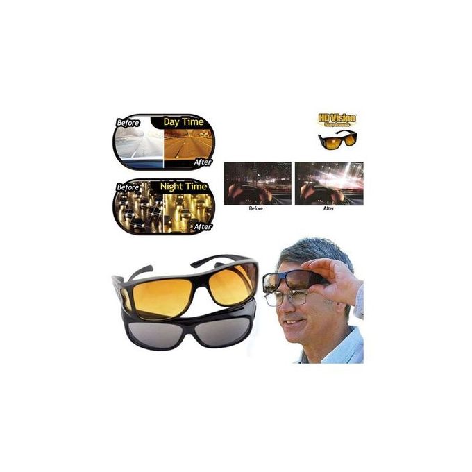 2-in-1 Night and Day Vision Driving Sunglasses