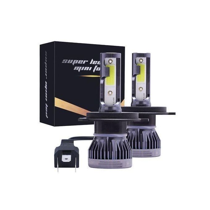 2-Piece H4 DC9-36V 36W 3000K 6000LM IP68 Car Motorcycle Mini COB LED Headlight Bulb
