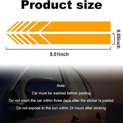 Car Rear View Mirror Stickers, Waterproof Vinyl Auto Side Rearview Mirror Stripes - 2 pcs