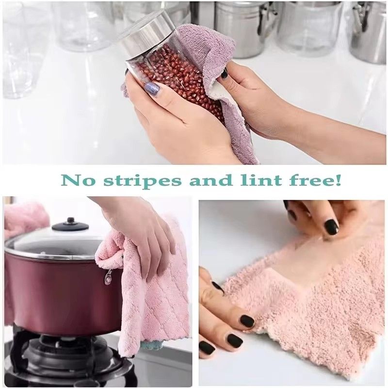 5-Pack Premium Microfiber Dish Cloths: Super Absorbent, High-Efficiency Kitchen Cleaning