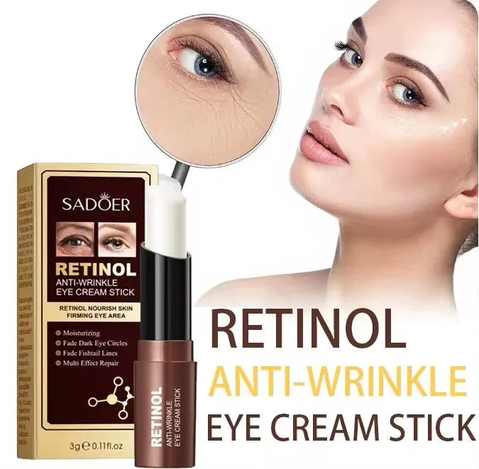 SADOER Retinol Anti-Wrinkle Eye Cream Stick Firming Moisturizing 3g