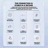 Transparent Wireless Bluetooth Earbuds: Macaron Colors, Touch Control, LED, HiFi, Noise-Canceling