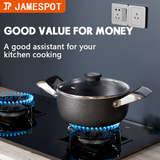 Jamespot 11-Piece Aluminum Non-Stick Cookware Set: Multi-Size Pots, Lids, Frying Pan