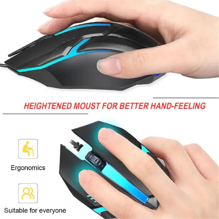 USB Wired RGB Gaming Mouse 5000 DPI Optical Gamer Mice for PC Laptop