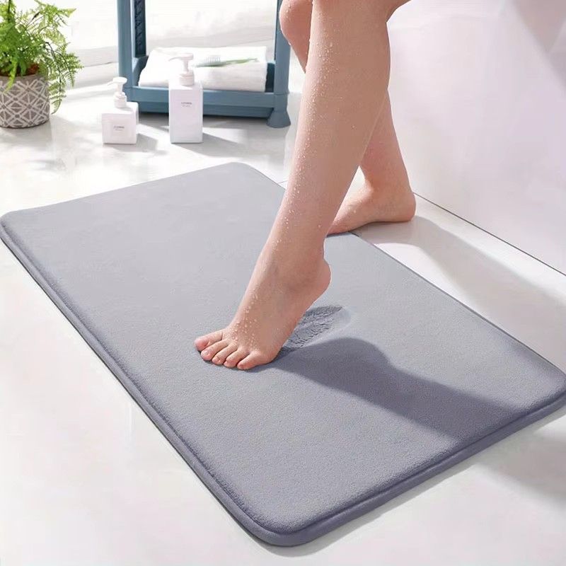 Smiry Extra Thick Solid Color Memory Foam Bathroom Bath Mat