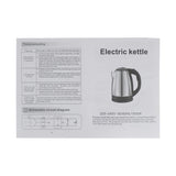 IPCONE 2L 1500W Stainless Steel Cordless Electric Kettle for Fast Boiling Water