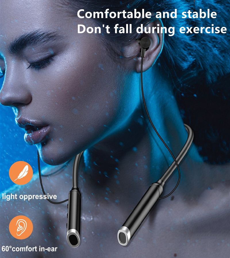 RichRipple G03 Wireless Bluetooth Sports Neckband Earphones with Magnetic Voice Assistant