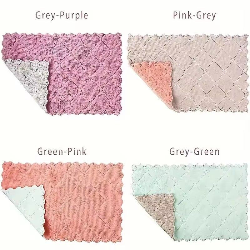 5-Pack Premium Microfiber Dish Cloths: Super Absorbent, High-Efficiency Kitchen Cleaning