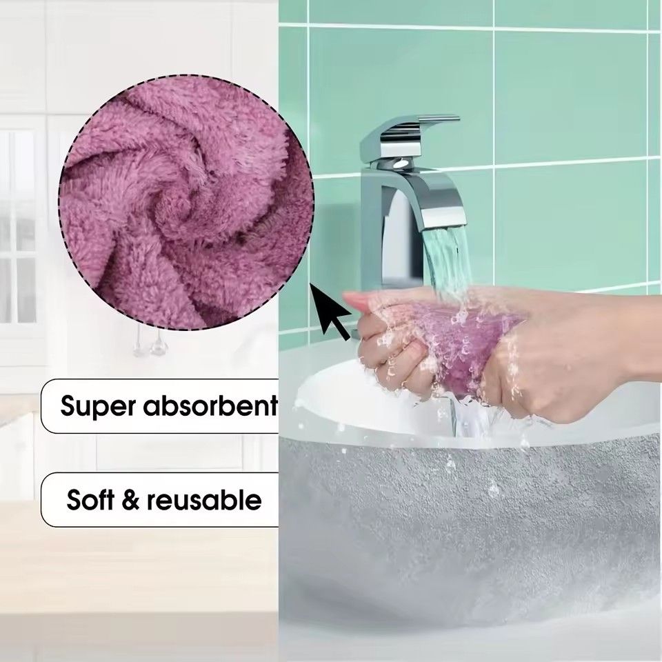 5-Pack Premium Microfiber Dish Cloths: Super Absorbent, High-Efficiency Kitchen Cleaning