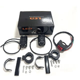 High Brightness Universal Motorcycle LED Headlight Fog Light Pair - Strobe, Waterproof