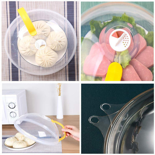 Microwave Cover for Foods, BPA Free Microwave Plate Cover with Adjustable Steam Vents