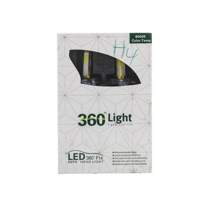2-Piece LED 360-Degree Adjustable Auto Headlight Bulbs H1 Silver 9000lm 60W